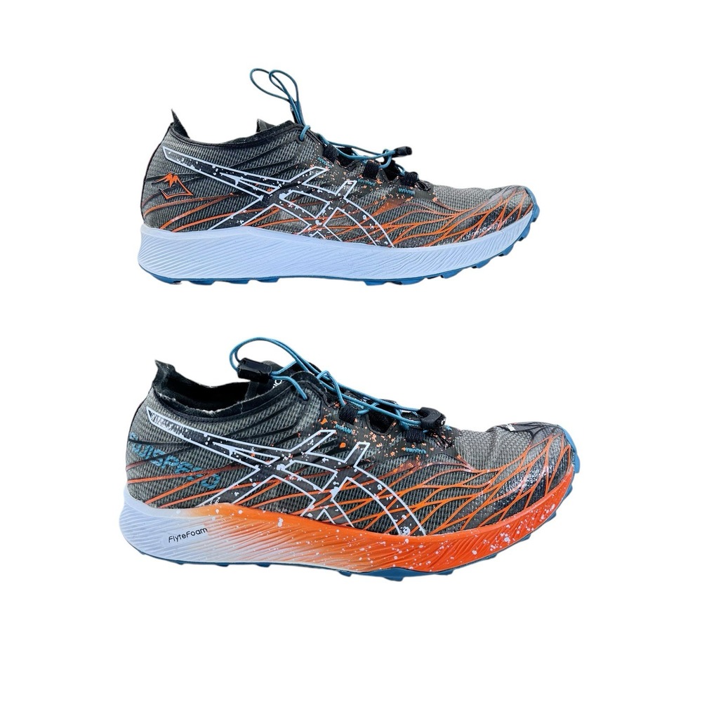 ASICS Fuji Speed Black Nova Orange Womens 8.5